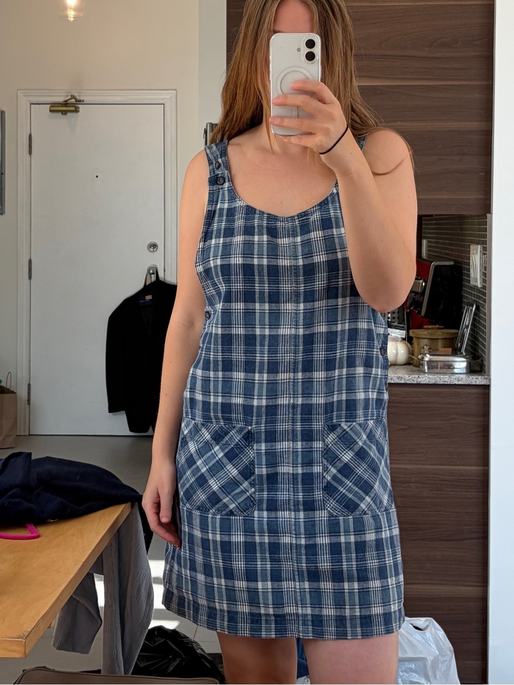 Plaid Blue Shift Dress